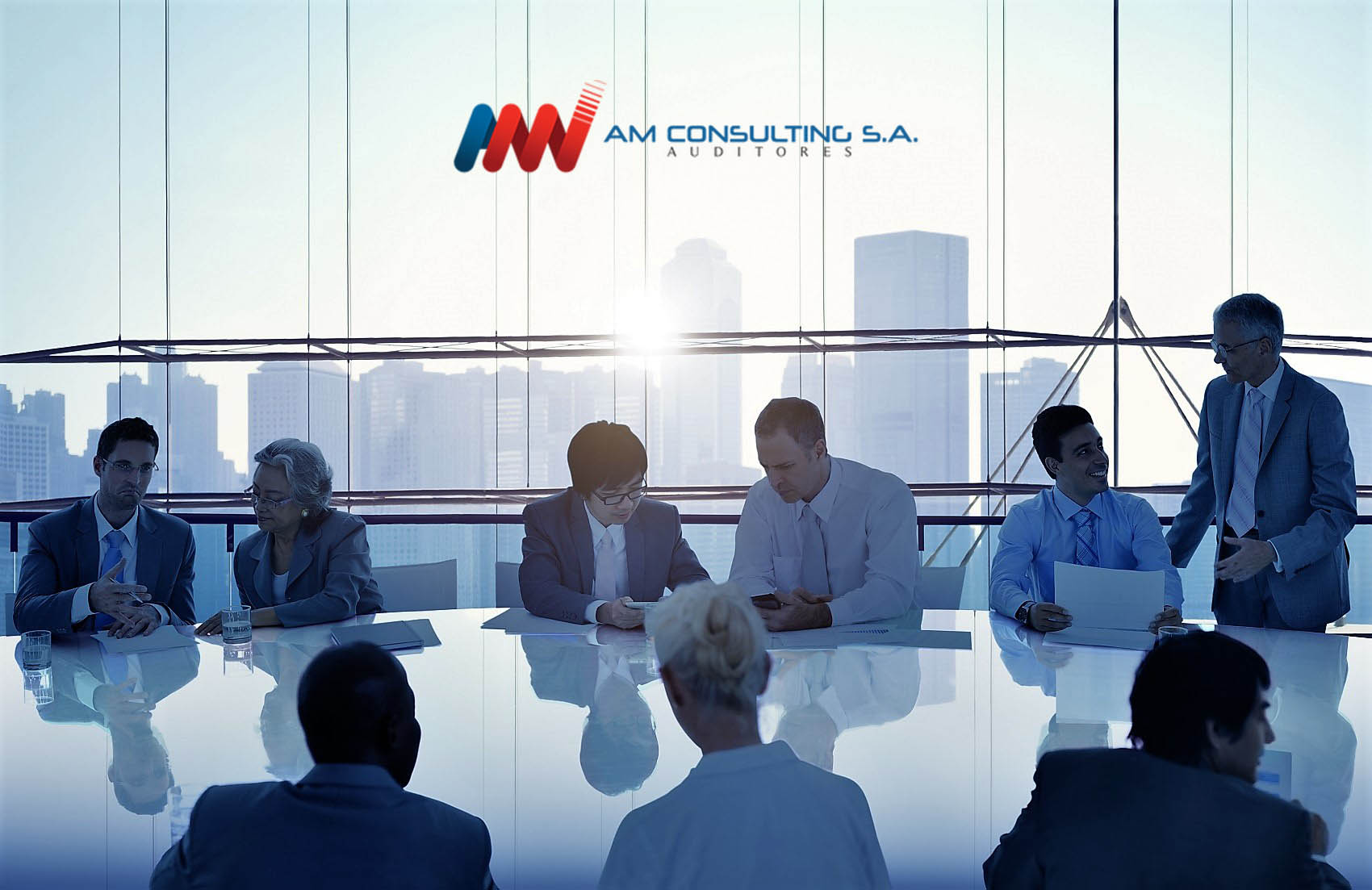 Business People Meeting Cityscape Team Concept